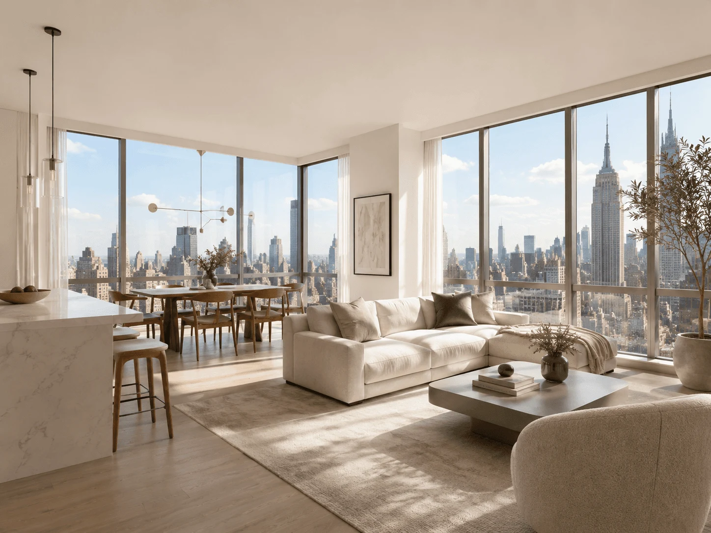 Light-Filled Apartment with City Views