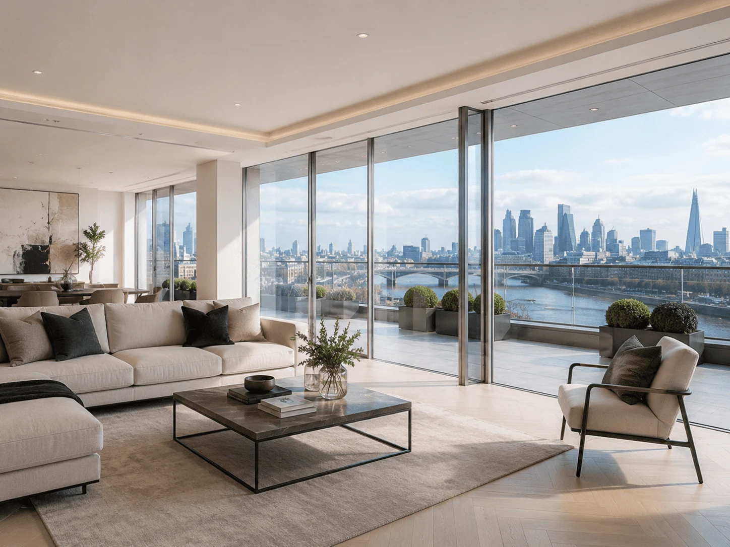 Riverside Apartment with Panoramic Terrace